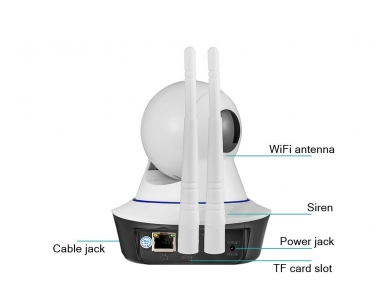 Belaidė IP video kamera - wi-fi signalizacijos sistema 2 in 1 3